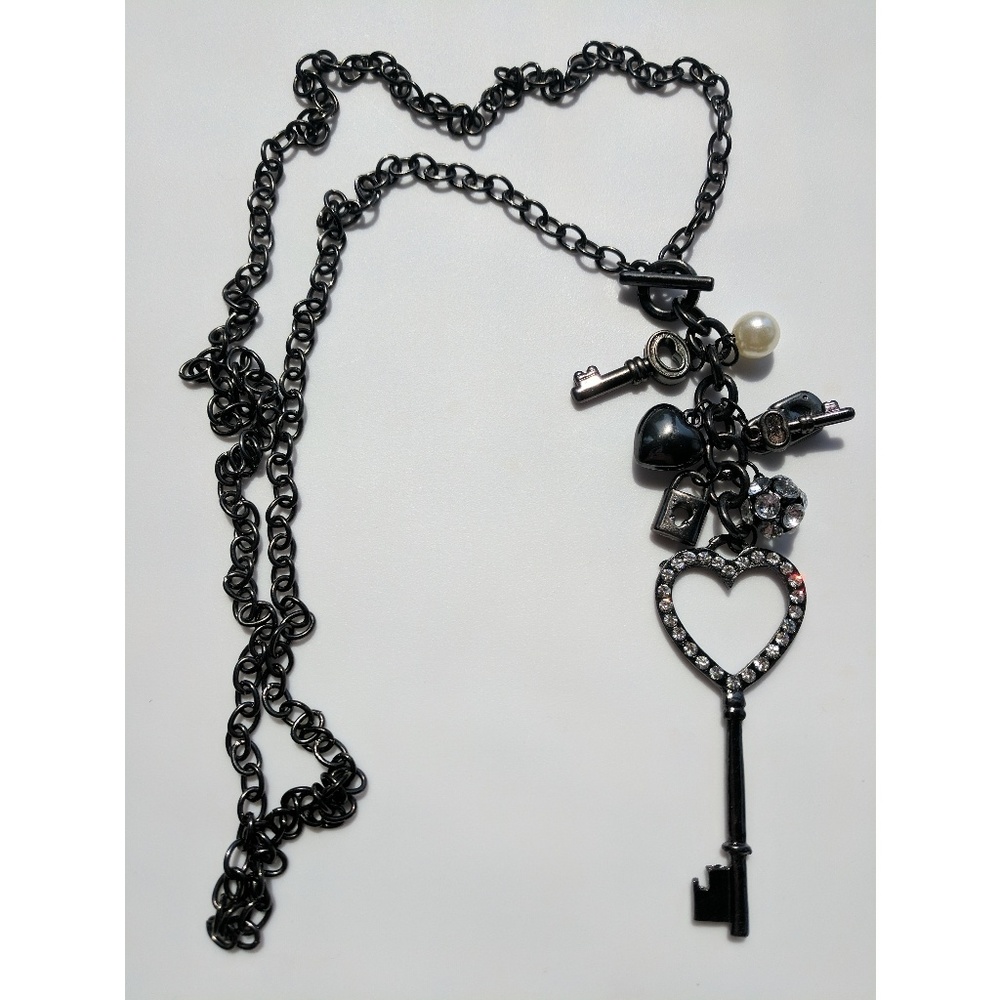 Long Key Charm Necklace